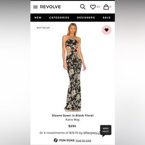 Sloane Gown in Black Floral
Katie May
